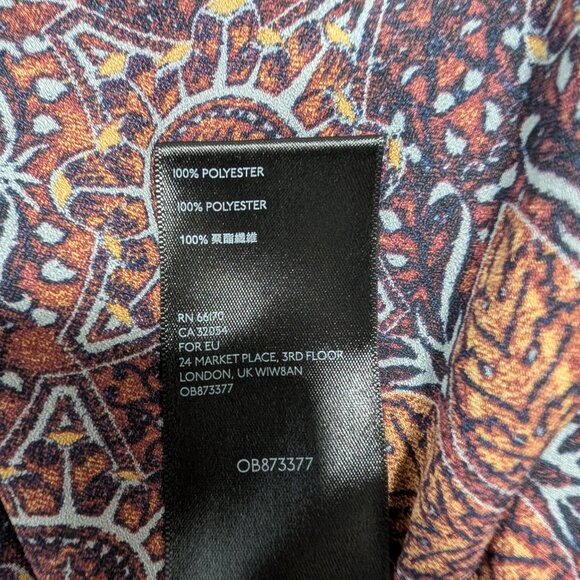 Free People Womens Size XS Little Runaway Brown Geometric Medallion Ruffle Top - Picture 10 of 10